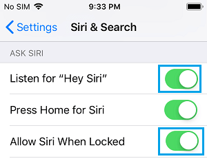 Allow Siri When iPhone is Locked