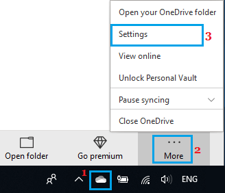 Open OneDrive Settings