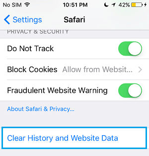 Borra el historial de Safari y los datos de los sitios web en el iPhone 