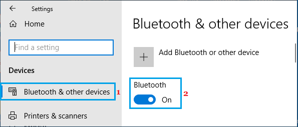 Switch ON Bluetooth On Windows Computer