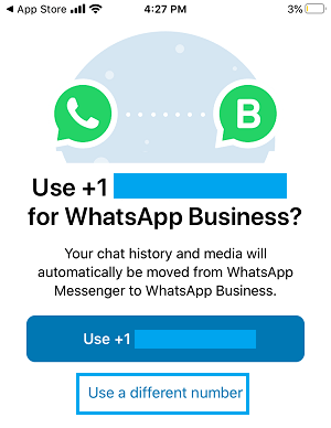 Use a Different Phone Number For WhatsApp Business