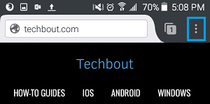 3 Dot Firefox Icon on Android Phone