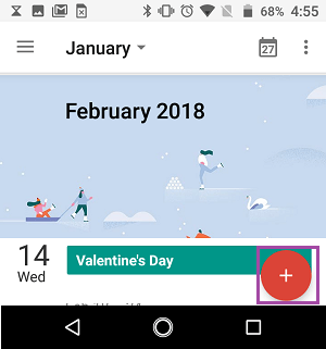 Start New Calendar Alarm on Android Phone