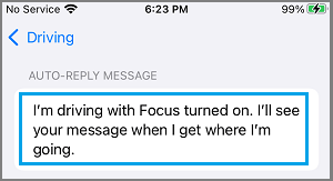 Change Auto-Reply Message on iPhone