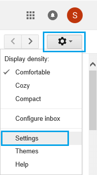 Gmail Settings Tab