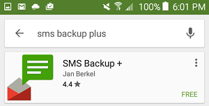 SMS Backup+ App on Google Play Store