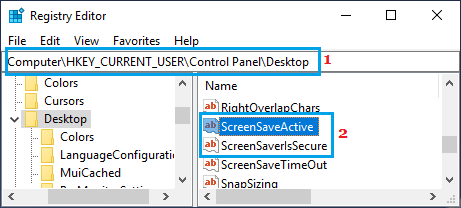 Clave ScreenSaveActive en el registro de Windows