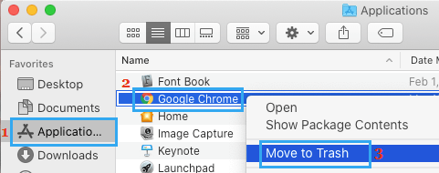 Desinstalar el navegador Chrome en Mac