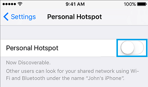 Desactivar el hotspot personal en el iPhone
