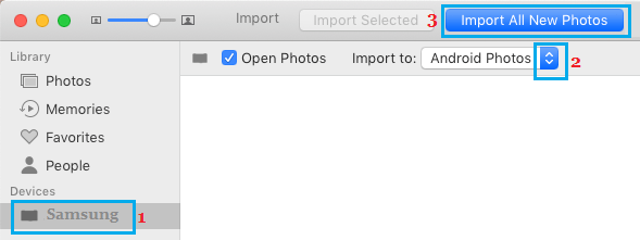 Import All Photos From Android Phone to Mac