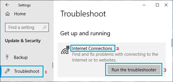 Solución de problemas de conexión a Internet