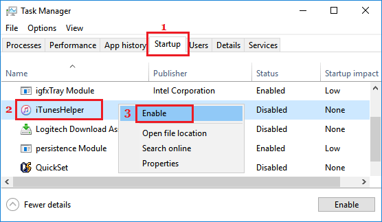 Activar los programas de inicio en Windows 10