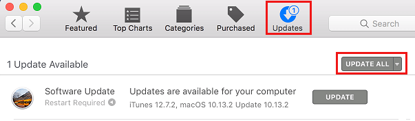 Actualizar las aplicaciones en el Mac
