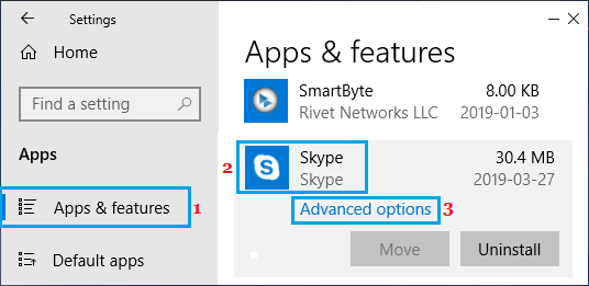 Abre las opciones avanzadas de Skype