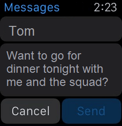 Enviar un mensaje con Siri en el Apple Watch