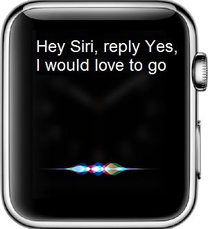 Responder a los mensajes con Siri en el Apple Watch