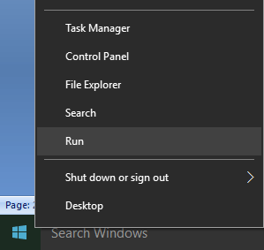 Abre el comando Ejecutar en Windows 10