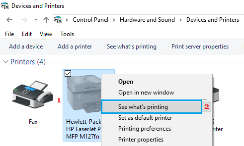 Ver Qué es la opción de impresión en Windows 10