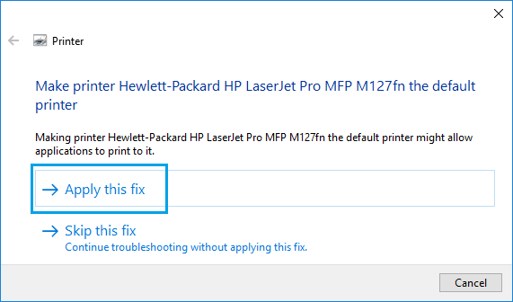 Aplica la solución sugerida al problema de la impresora en Windows 10