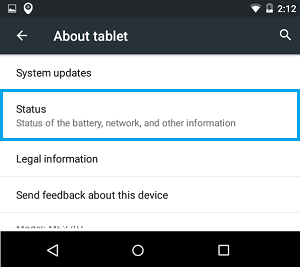 Estado del dispositivo Android