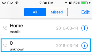 Unknown Caller On iPhone