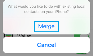 Merge Local Contacts With iCloud Contacts On iPhone