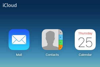 Contacts Tab on iCloud
