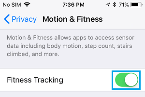 Enable Fitness Tracking on iPhone