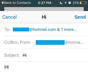 Send email to Group Contact Send email to Group Contact
