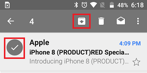 Archive Emails in Gmail App on Android Phone