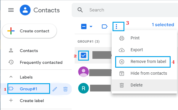Remove Contacts From Group in Gmail