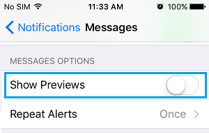 Disable Message Previews on Lockscreen on iPhone