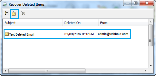 Recover Deleted Emails Option in Outlook