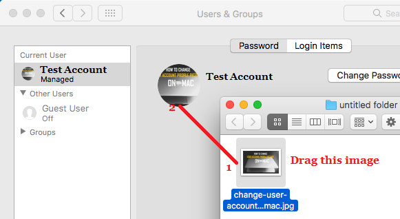 Drag Image From Desktop or Folder On Mac as User Profile Image