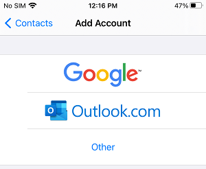 Add Google Account to iPhone