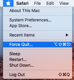 Force Quit Apps on Mac