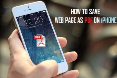 Save Webpage as PDF on iPhone
