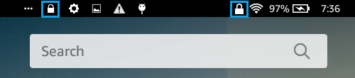 Lock Icon on Kindle Fire With Parental Controls