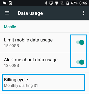 Limit Mobile Data and Set Mobile Data Usage Alert Option in Android