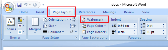 Guía de configuración de página y opción de marca de agua en Microsoft Word 2010 y 2007