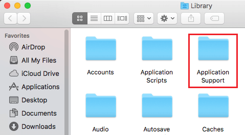 Application Support Folder in Library on Mac