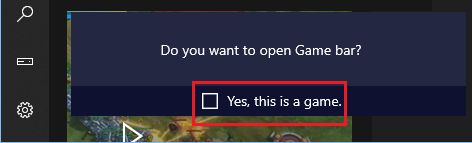 Do you Want to Open Game Bar Pop-up in Windows 10