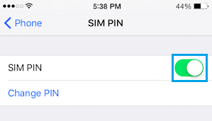 Enable Sim Lock on iPhone