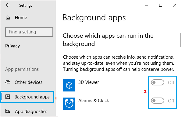 Prevent Specific Apps From Running in Background