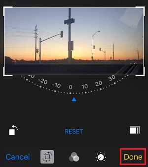 Done Editing Photos on iPhone and iPad