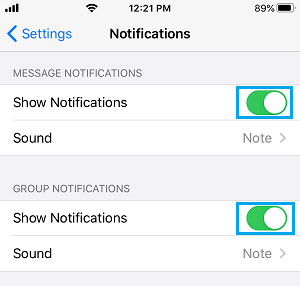 Activar las notificaciones de grupos y mensajes de WhatsApp