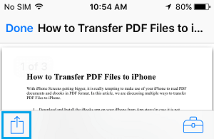 Share Icon in PDF File