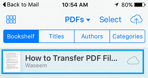 PDF Downloaded On Bookshelf Tab of iBooks App PDF Downloaded On Bookshelf Tab of iBooks App