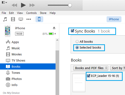Sync File Options in iTunes Sync File Options in iTunes