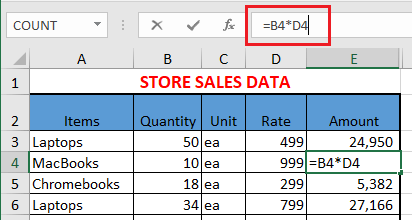 Formula Bar in Excel
